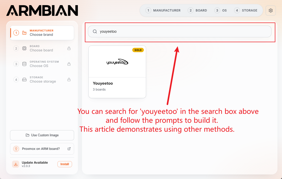 Click search box to search youyeetoo
