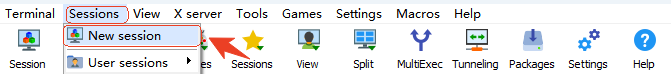 MobaXterm serial session
