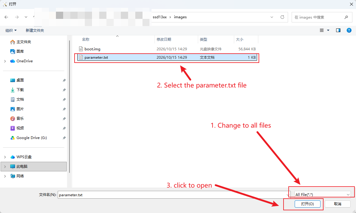 Select parameter.txt